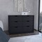 Tuhome Basilea 4 Drawers Dresser, 2 Cabinets, Black CLW8973 - alternate 8